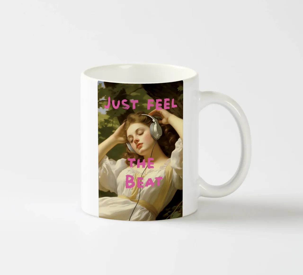 Senti la ragazza del beat tazza in ceramica da Carinaprint