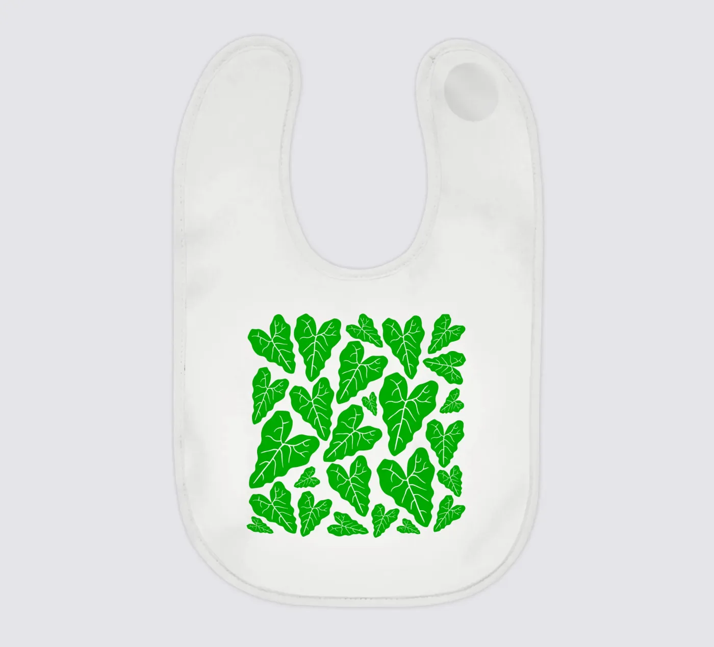 Green leaves pattern Babylätzchen von baobabprintstore