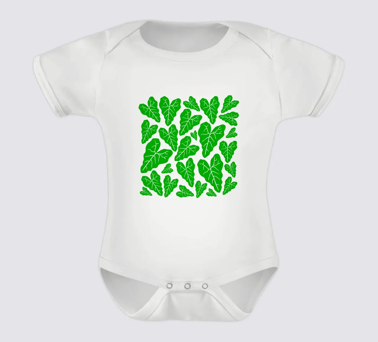 Green leaves pattern body bébé de baobabprintstore
