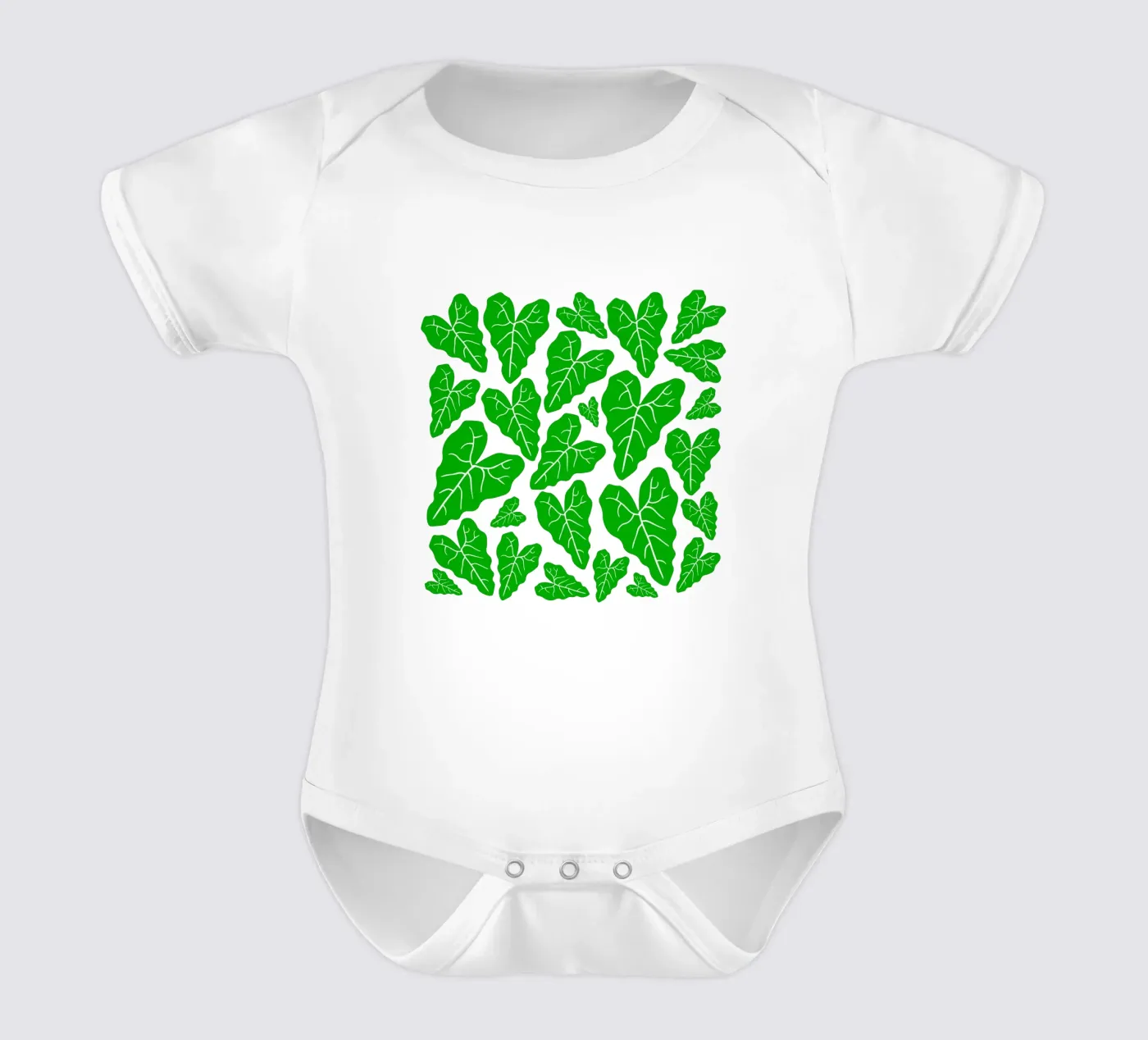 Green leaves pattern body bébé de baobabprintstore