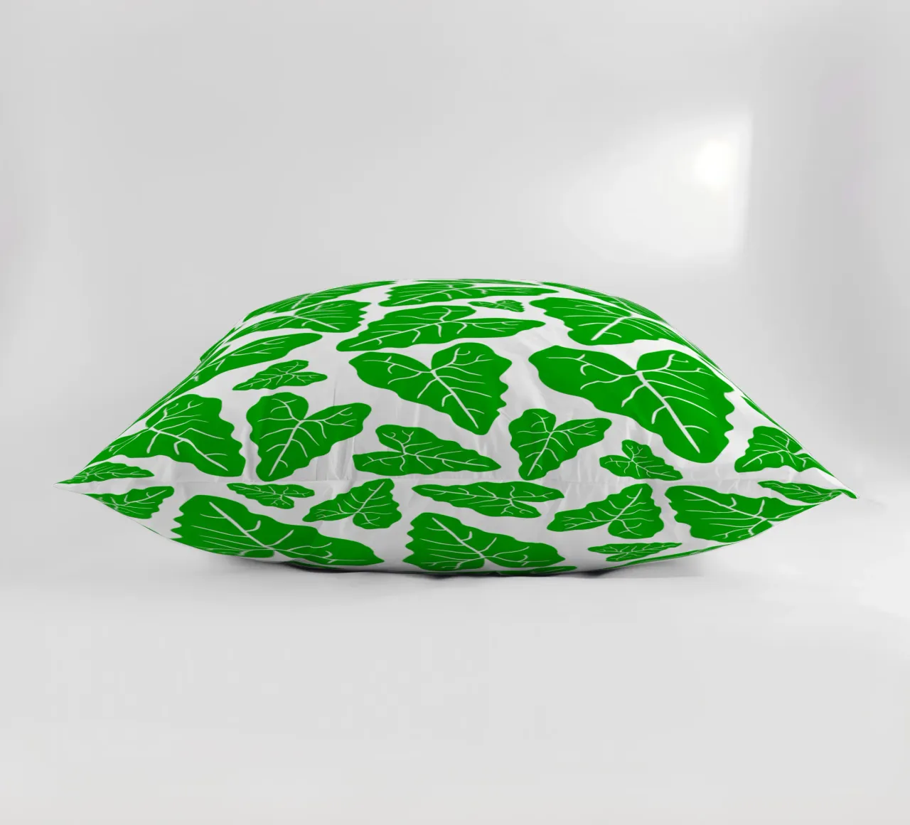 Green leaves pattern cuscino da baobabprintstore