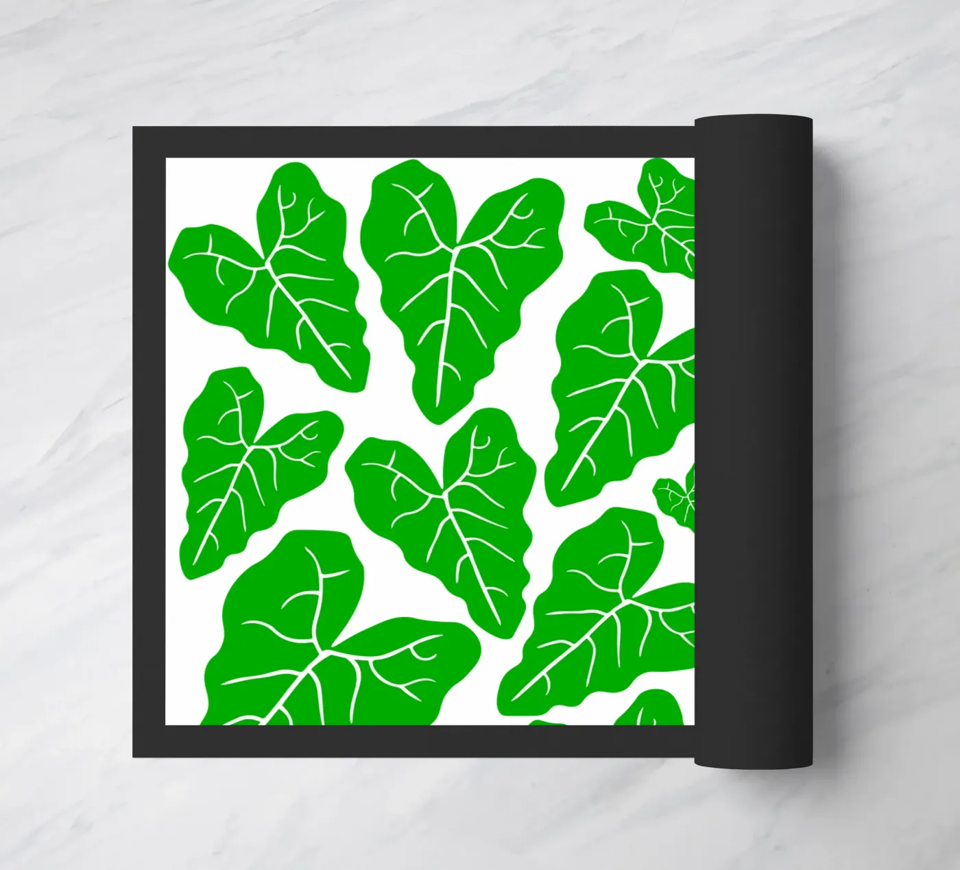 Green leaves pattern zerbino da baobabprintstore