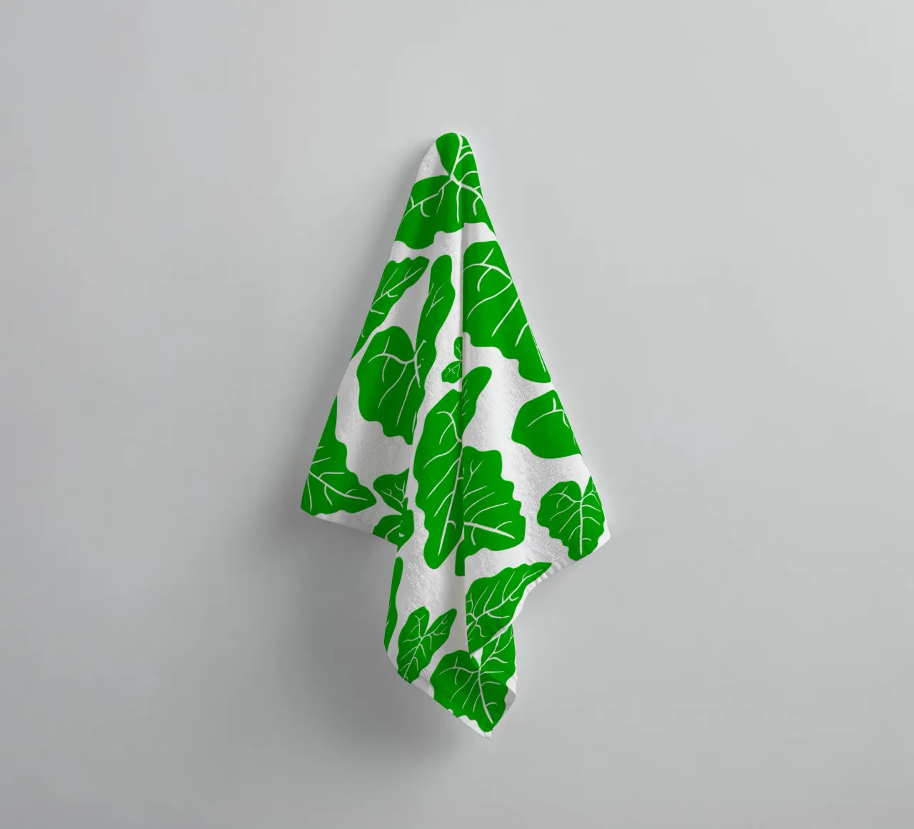 Green leaves pattern towel by baobabprintstore