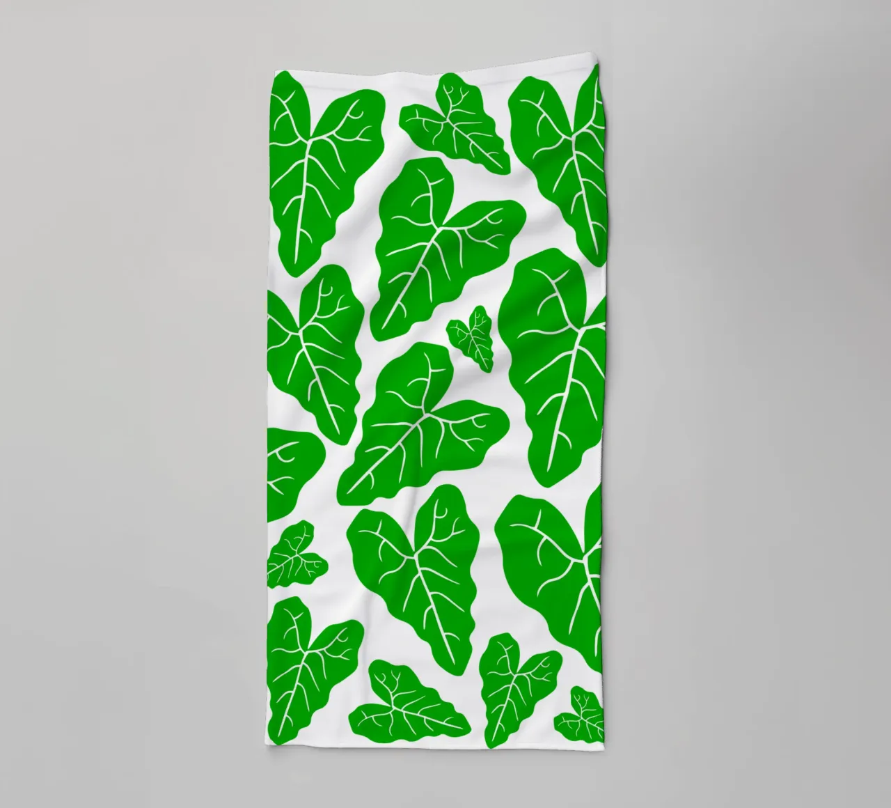 Green leaves pattern towel by baobabprintstore