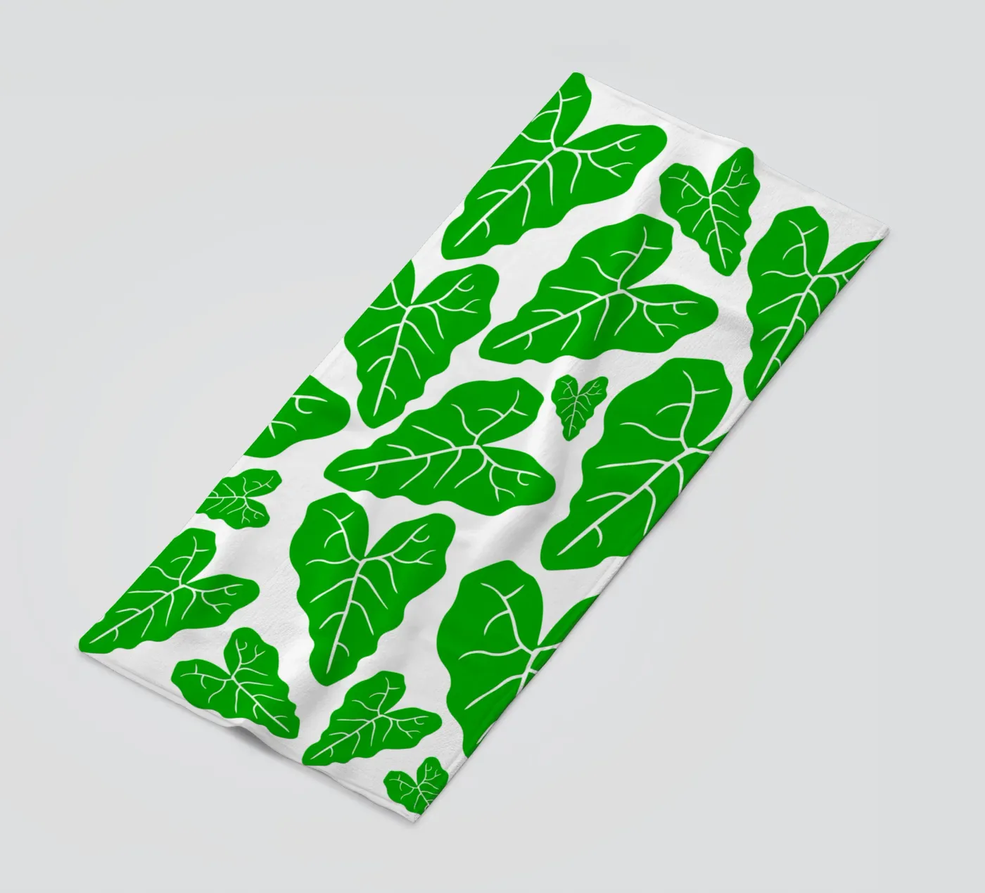 Green leaves pattern telo mare da baobabprintstore