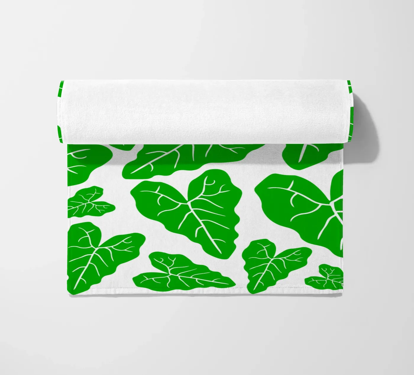 Green leaves pattern telo mare da baobabprintstore