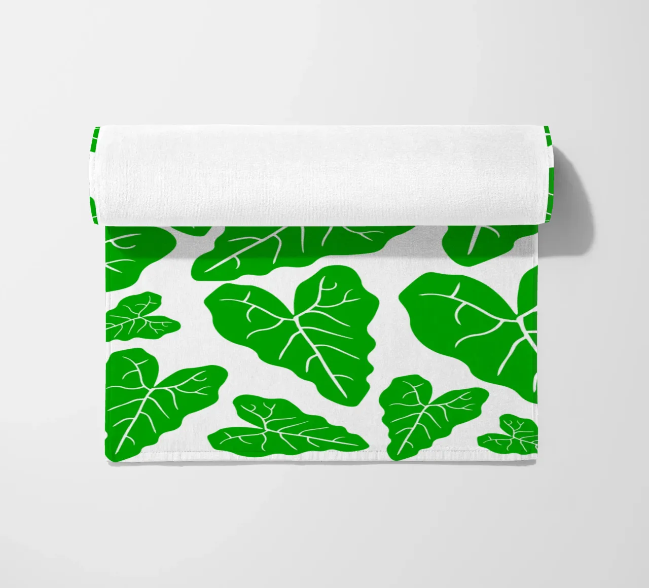 Green leaves pattern telo mare da baobabprintstore