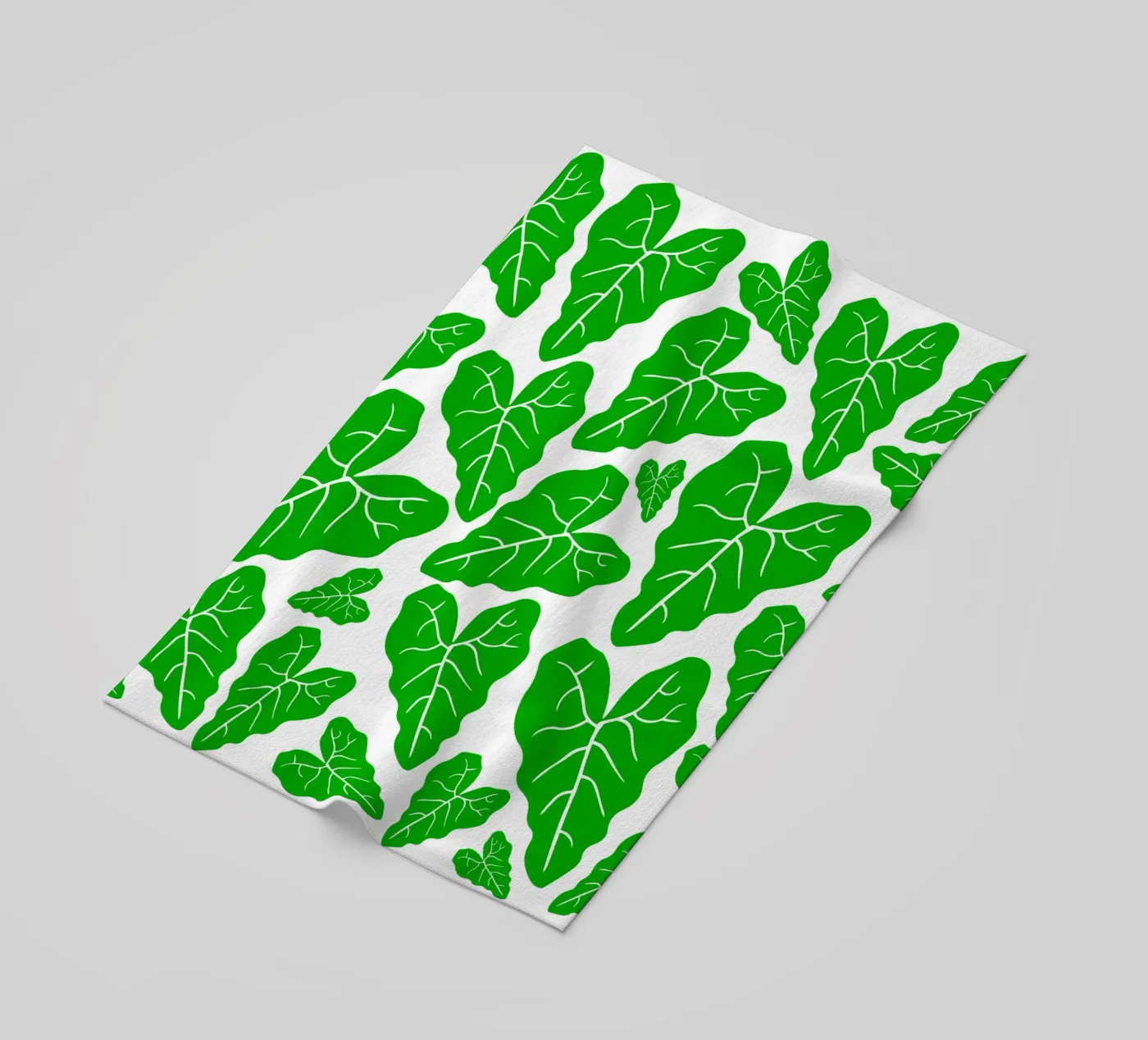 Green leaves pattern telo mare da baobabprintstore