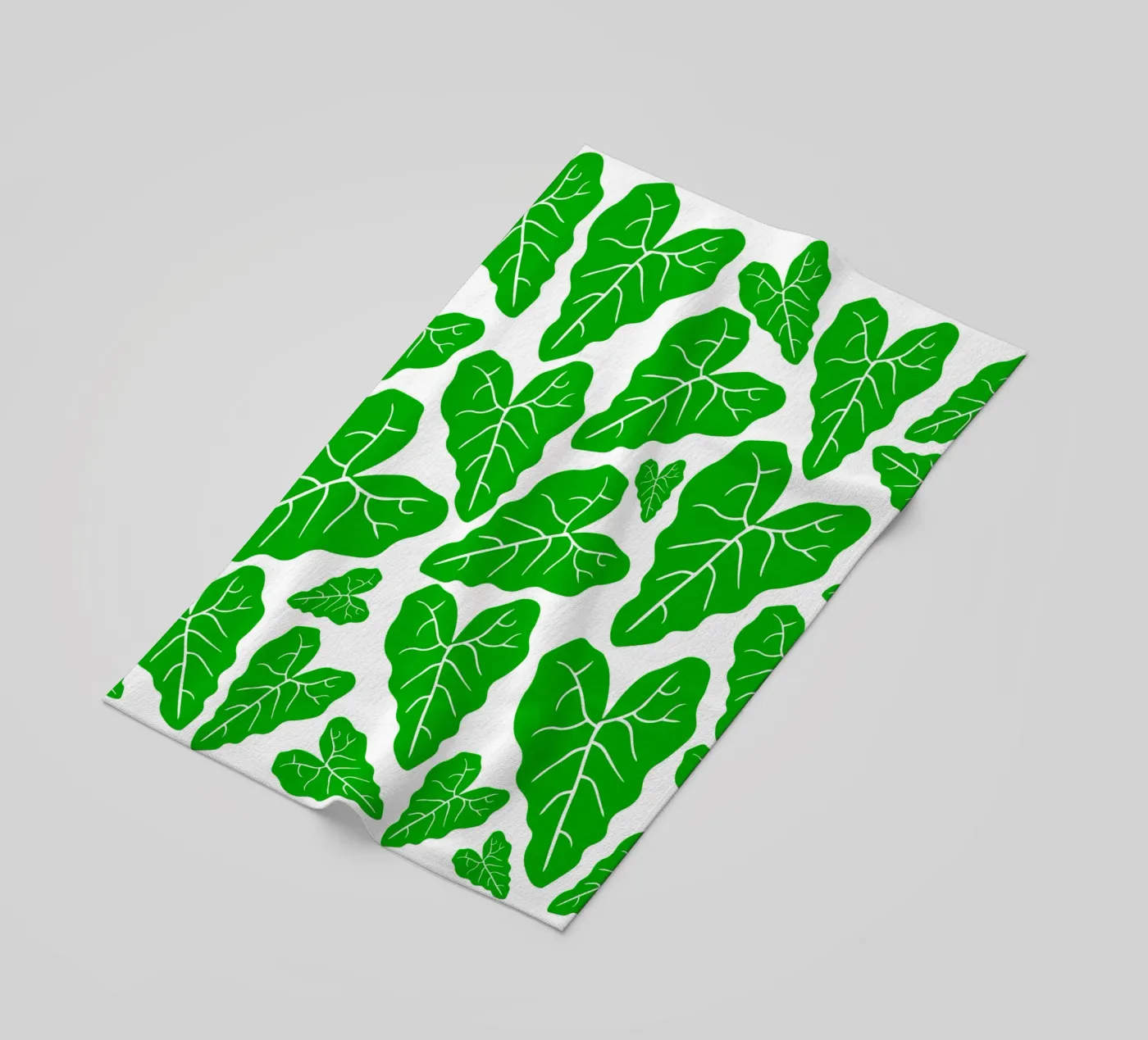 Green leaves pattern telo mare da baobabprintstore