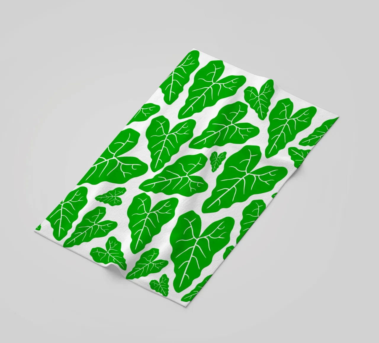 Green leaves pattern telo mare da baobabprintstore