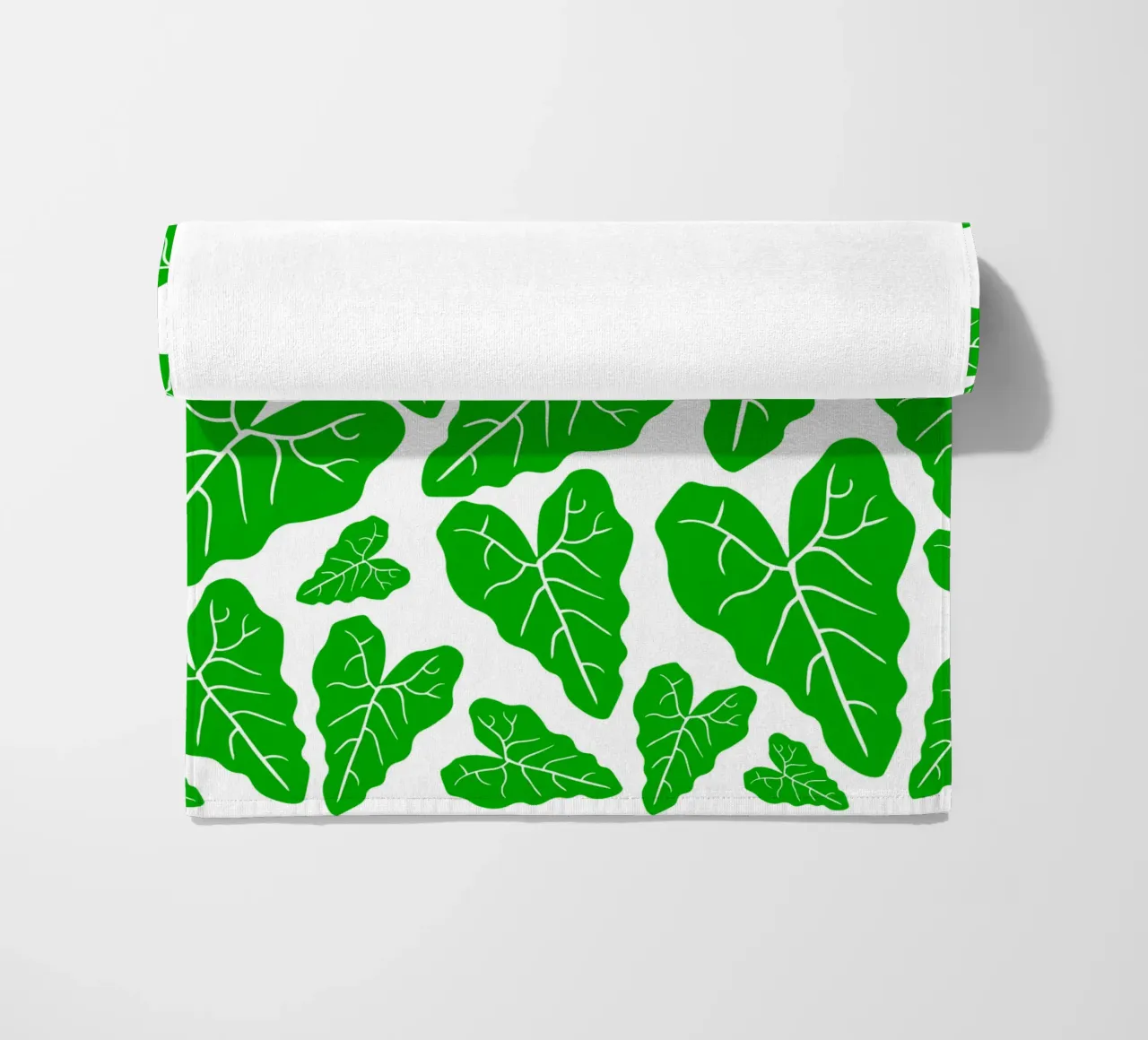 Green leaves pattern telo mare da baobabprintstore