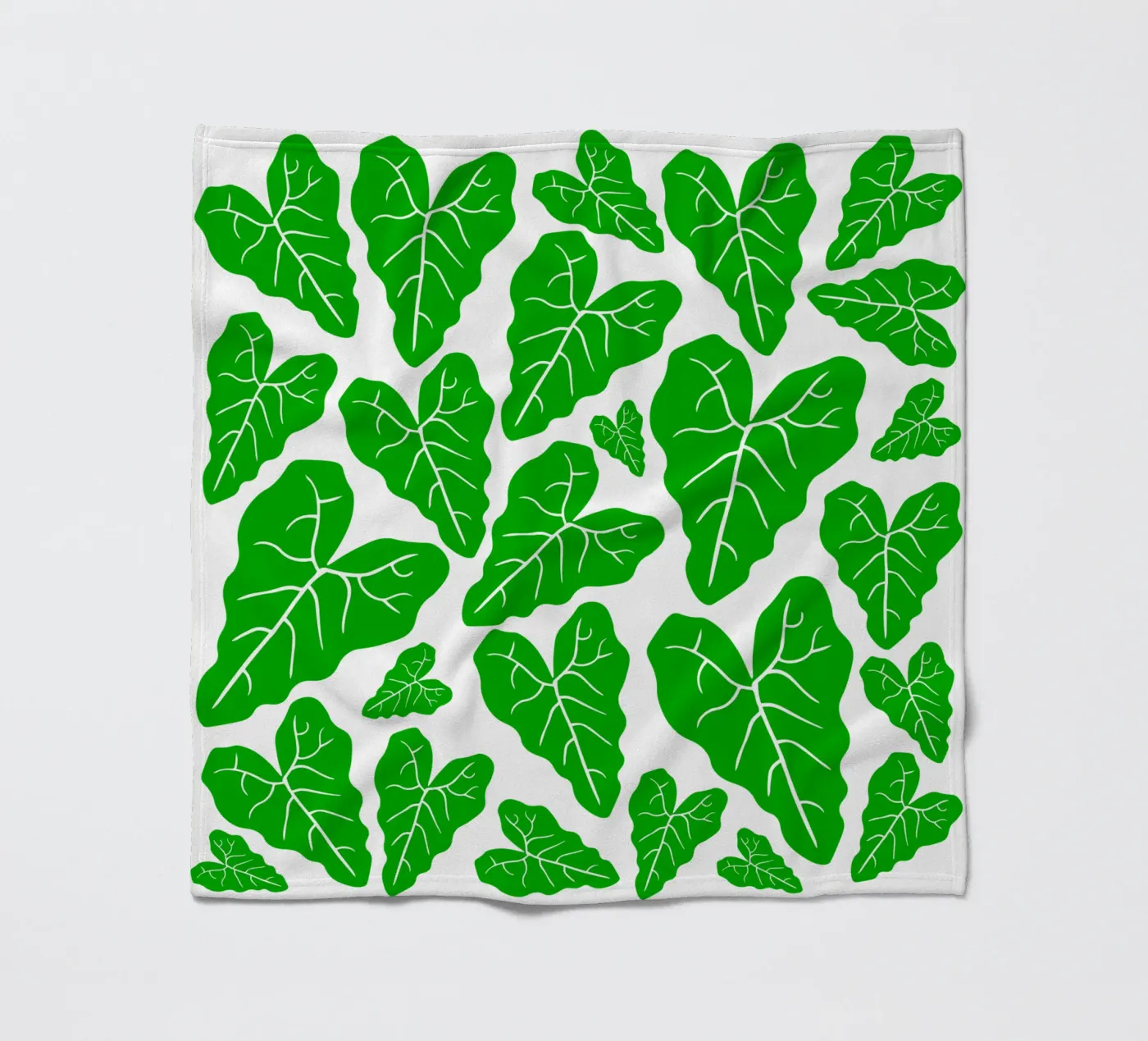 Green leaves pattern coperta in pile da baobabprintstore