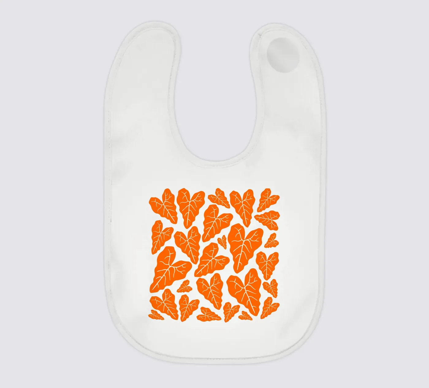 Orange leaves pattern bavaglino da baobabprintstore