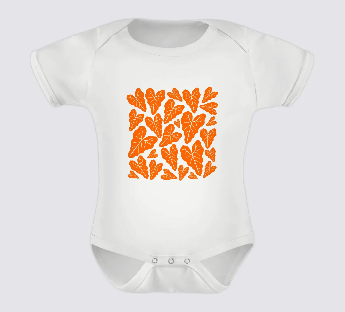 Orange leaves pattern body bébé de baobabprintstore