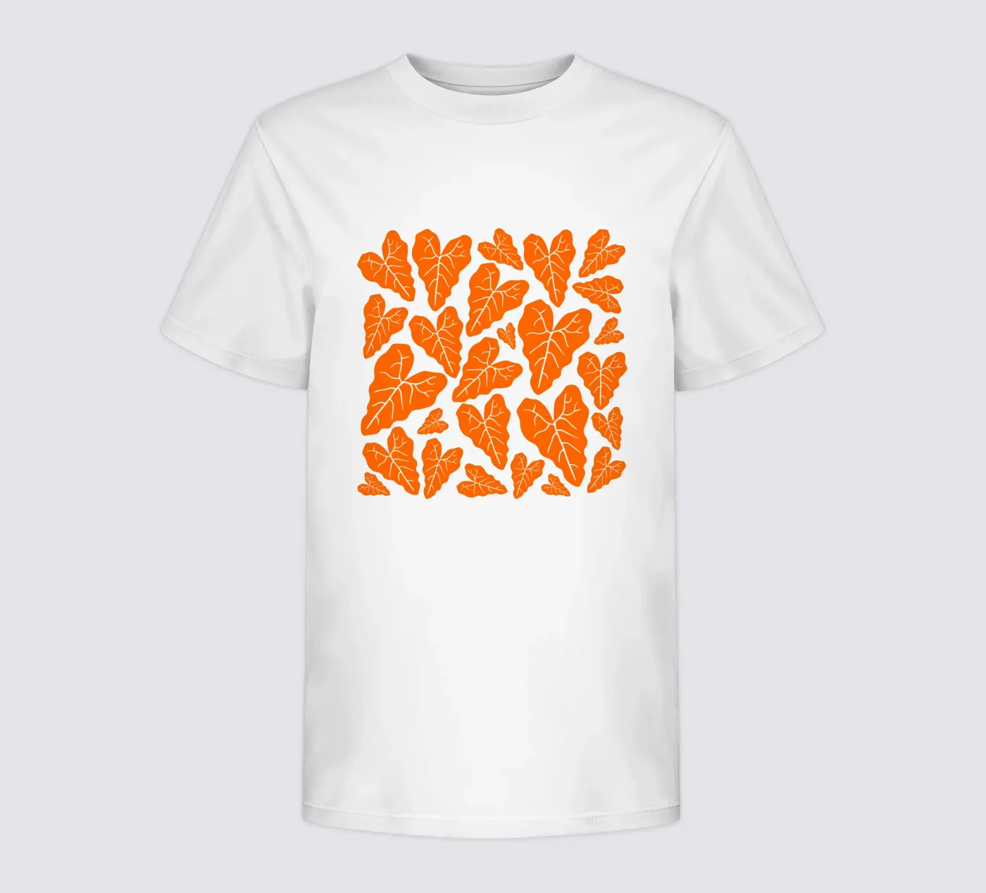 Orange leaves pattern t-shirt bambini da baobabprintstore