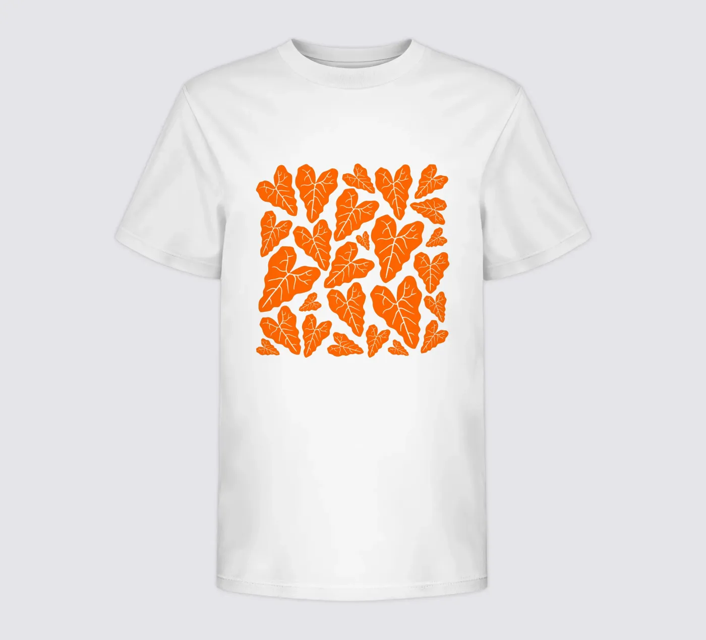 Orange leaves pattern t-shirt bambini da baobabprintstore