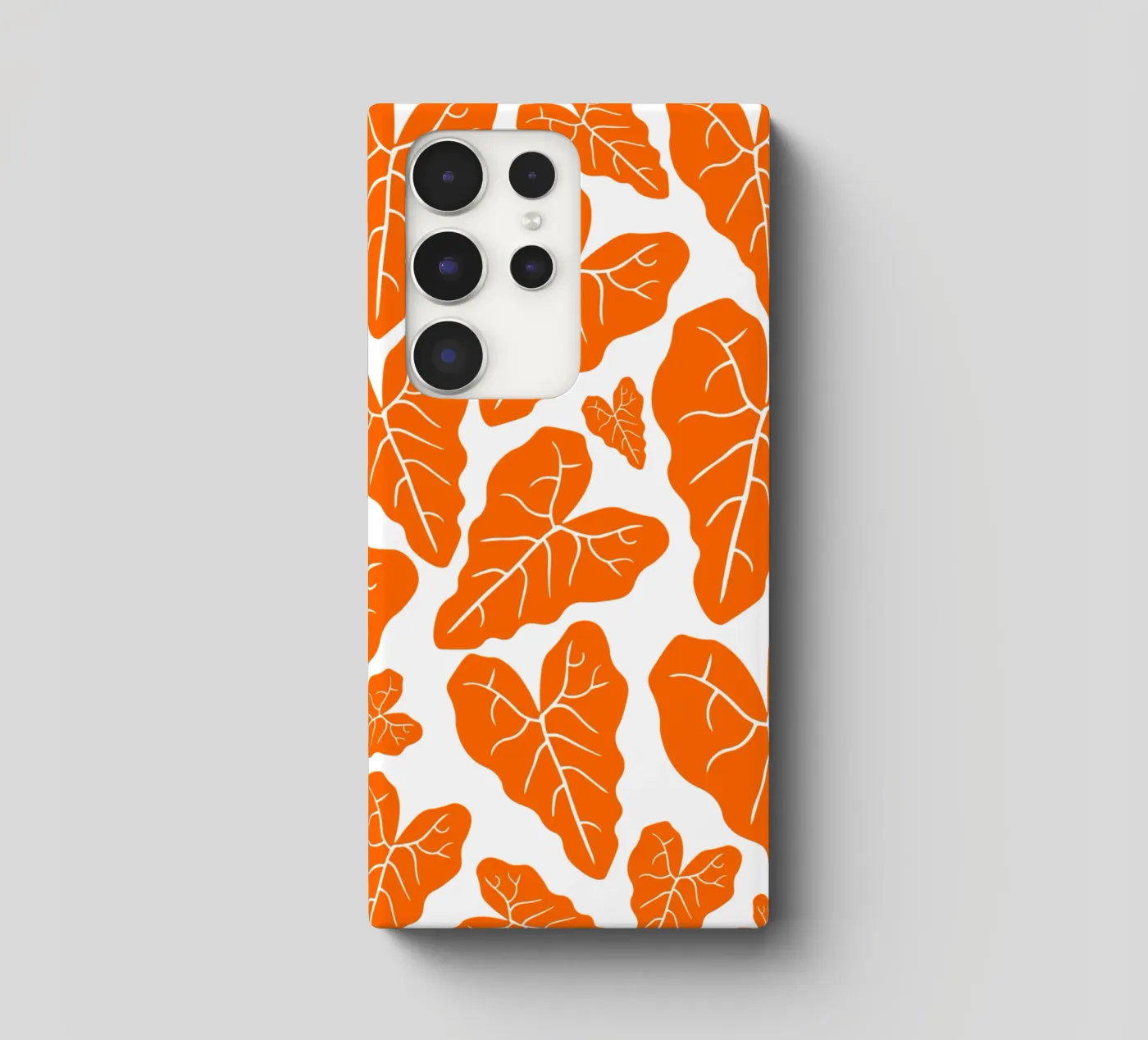 Orange leaves pattern cover samsung da baobabprintstore