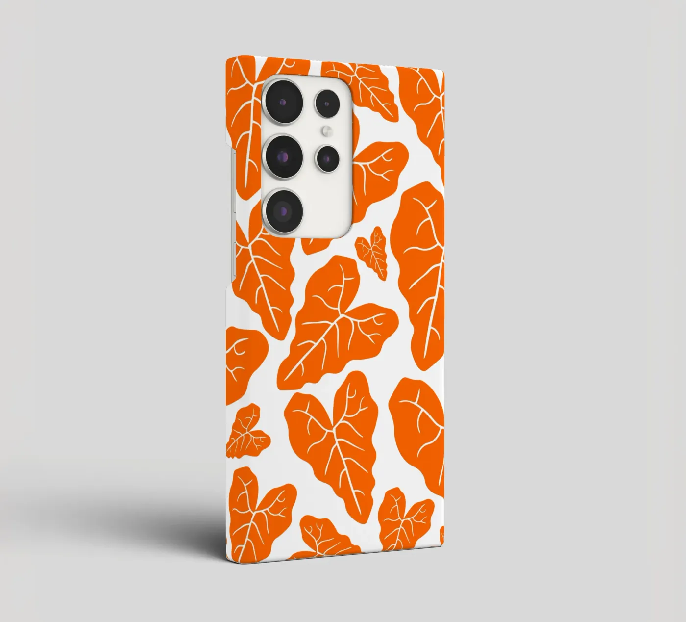 Orange leaves pattern cover samsung da baobabprintstore