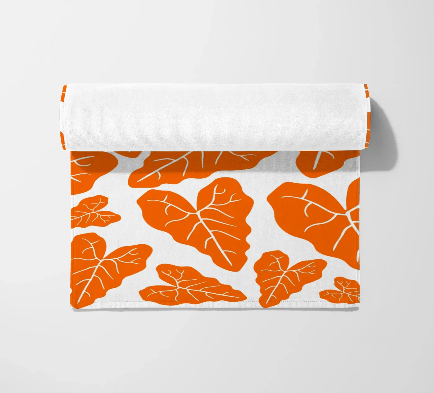 Orange leaves pattern telo mare da baobabprintstore
