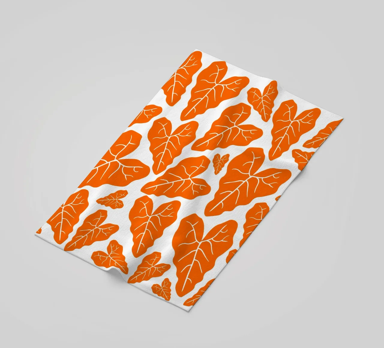 Orange leaves pattern telo mare da baobabprintstore