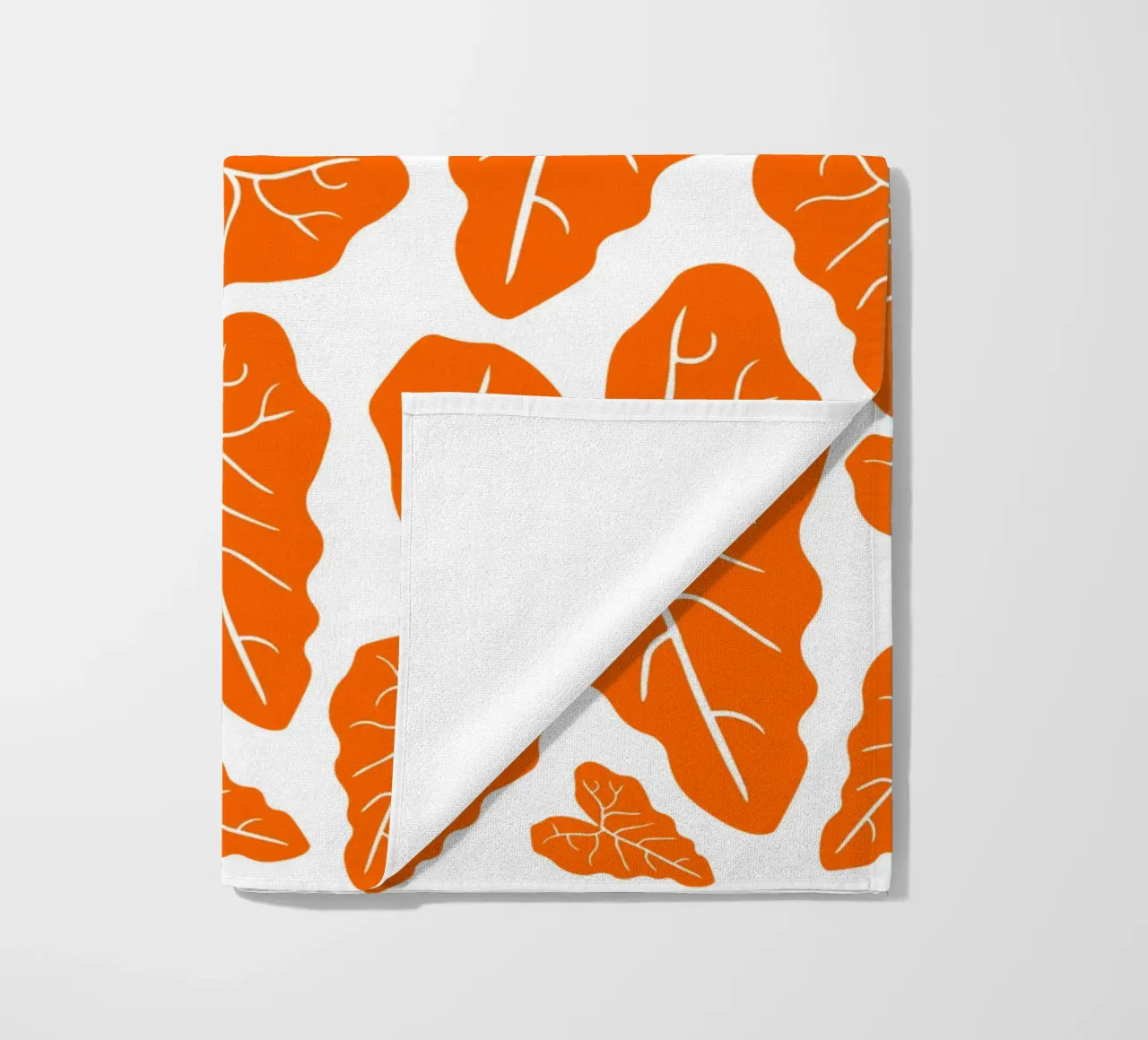 Orange leaves pattern telo mare da baobabprintstore