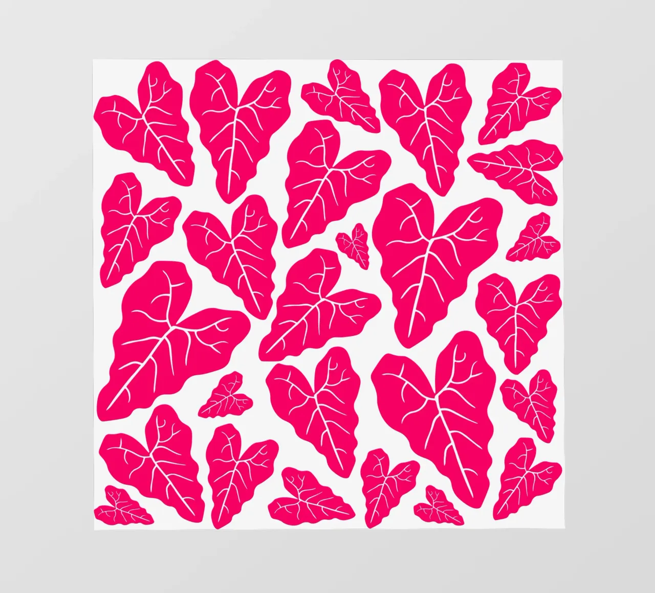 Pink leaves pattern pellicola backlit da baobabprintstore