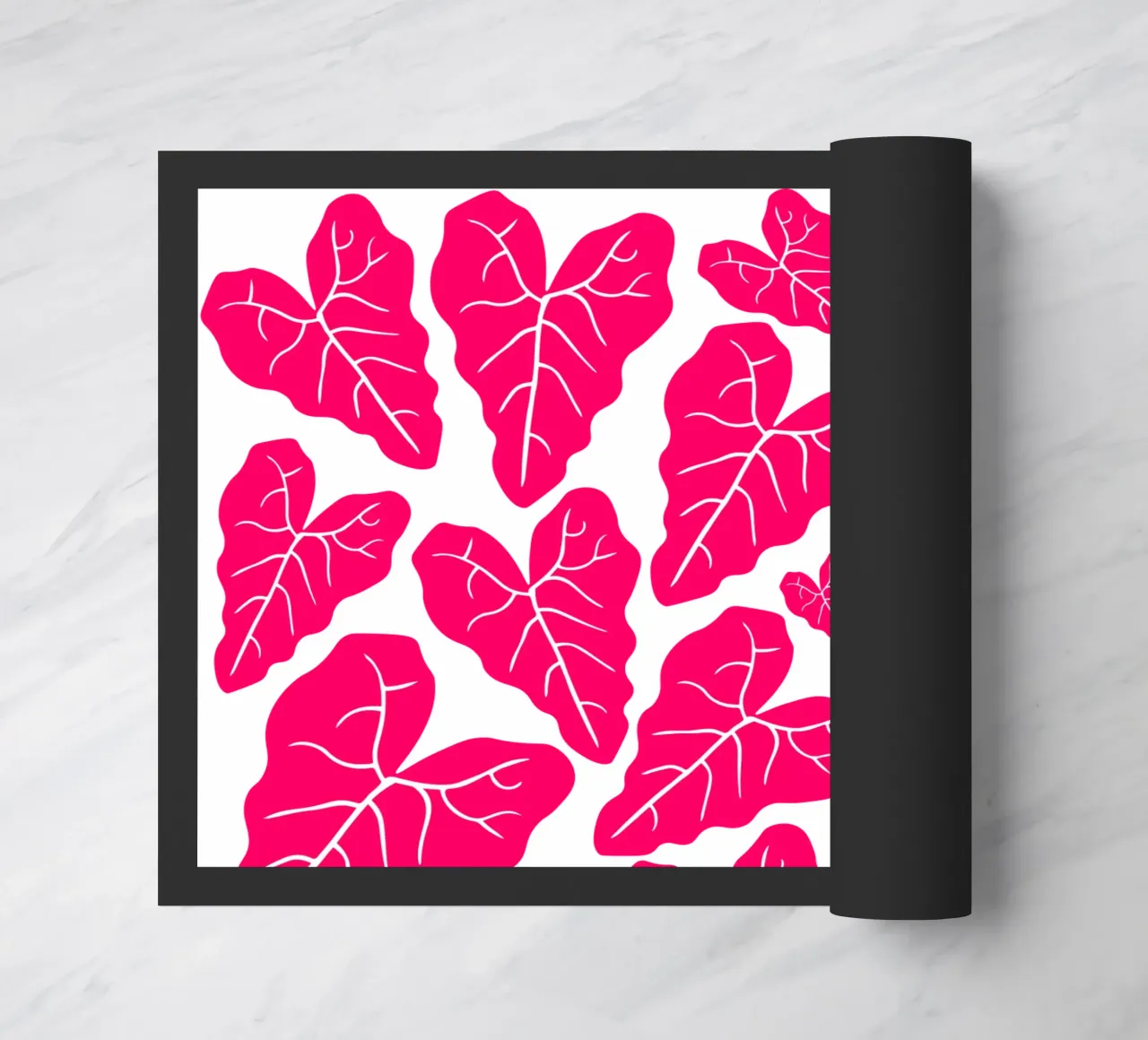 Pink leaves pattern zerbino da baobabprintstore