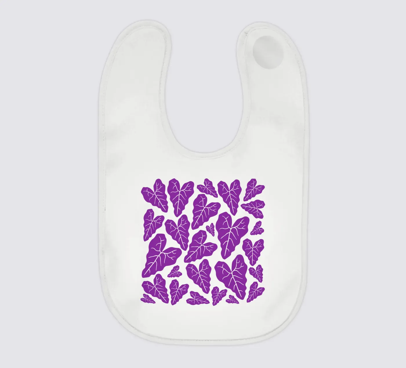 Purple leaves pattern bavaglino da baobabprintstore