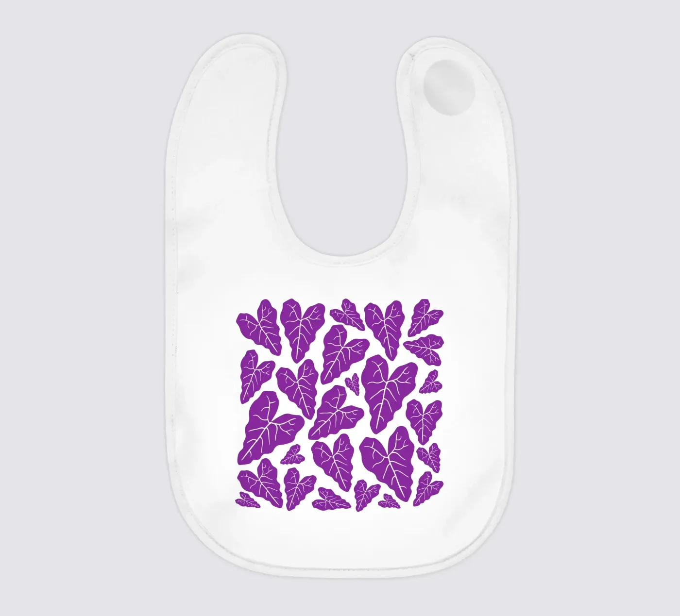 Purple leaves pattern bavaglino da baobabprintstore