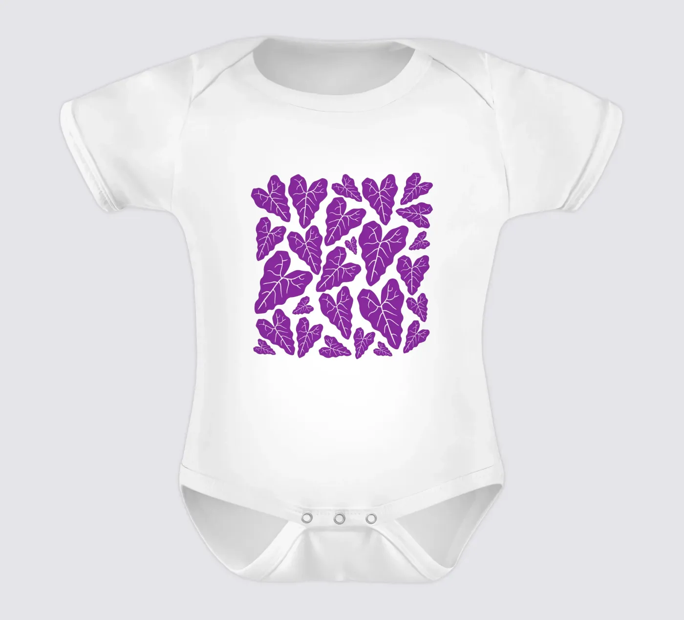 Purple leaves pattern body bébé de baobabprintstore