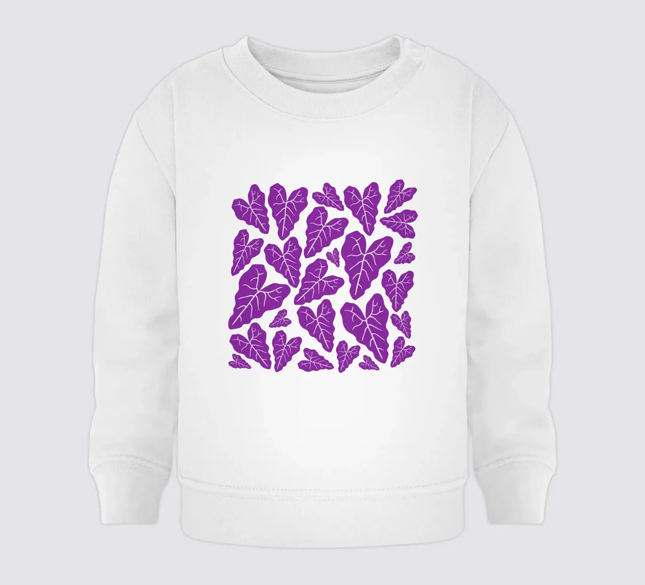 Purple leaves pattern felpa neonato da baobabprintstore