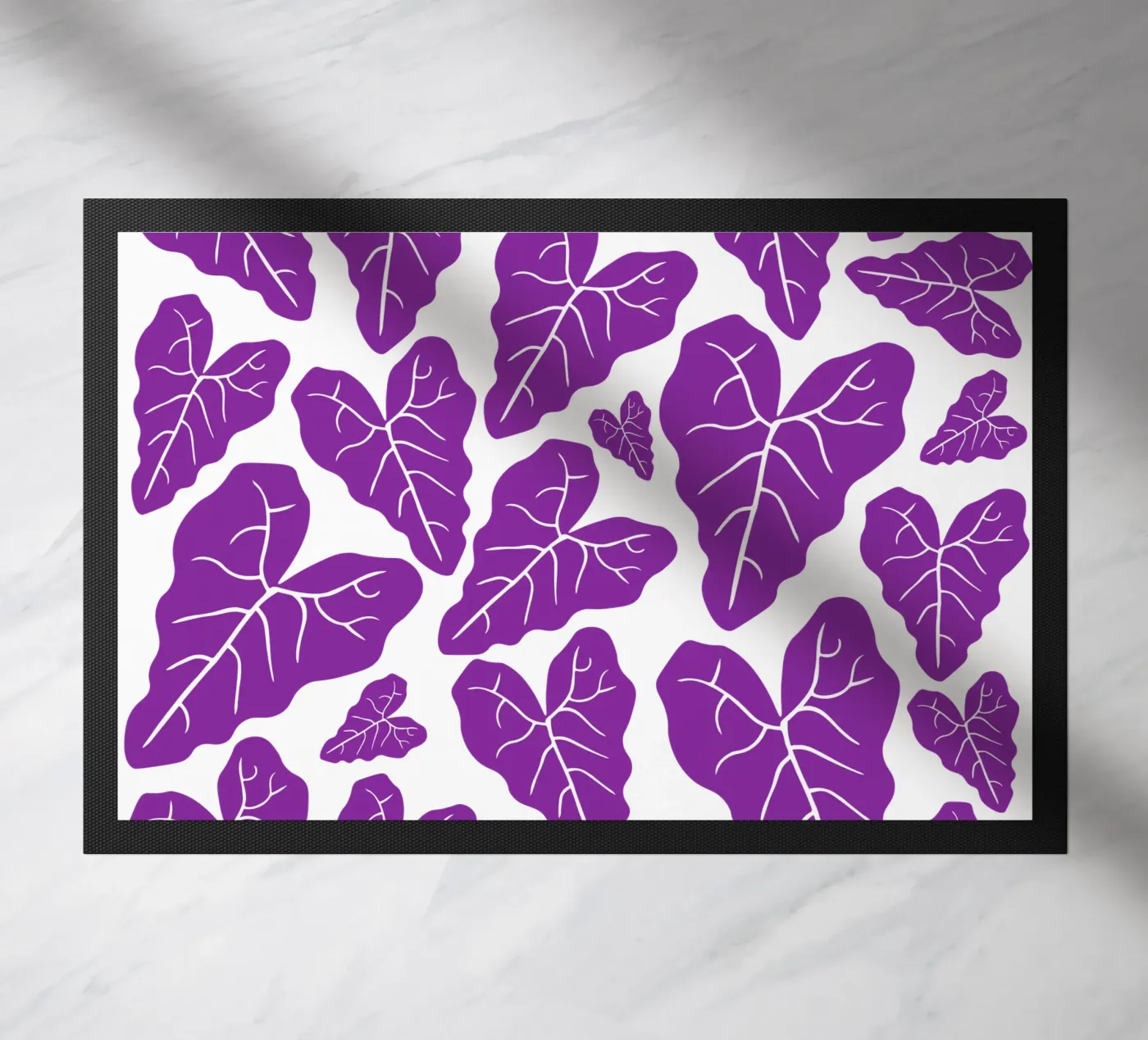 Purple leaves pattern zerbino da baobabprintstore