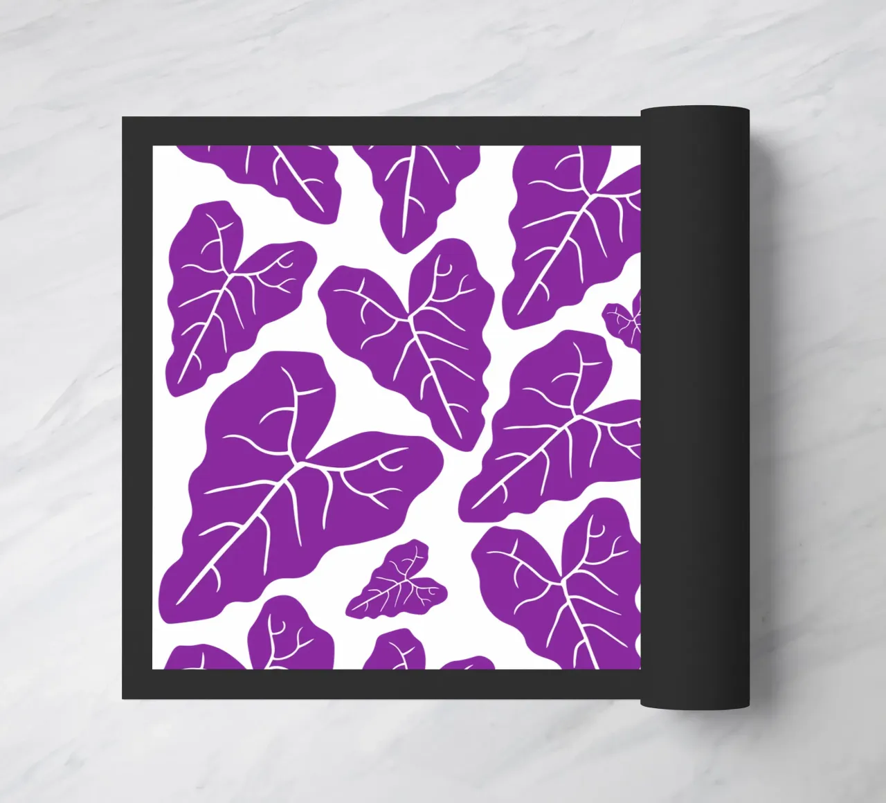 Purple leaves pattern zerbino da baobabprintstore