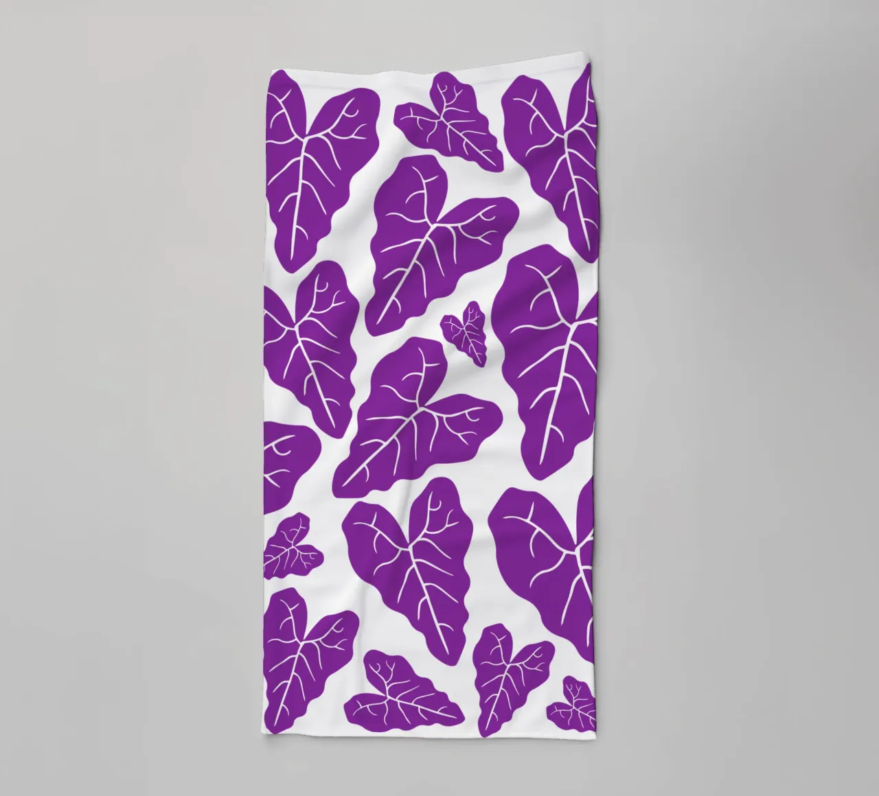 Purple leaves pattern asciugamano da bagno da baobabprintstore