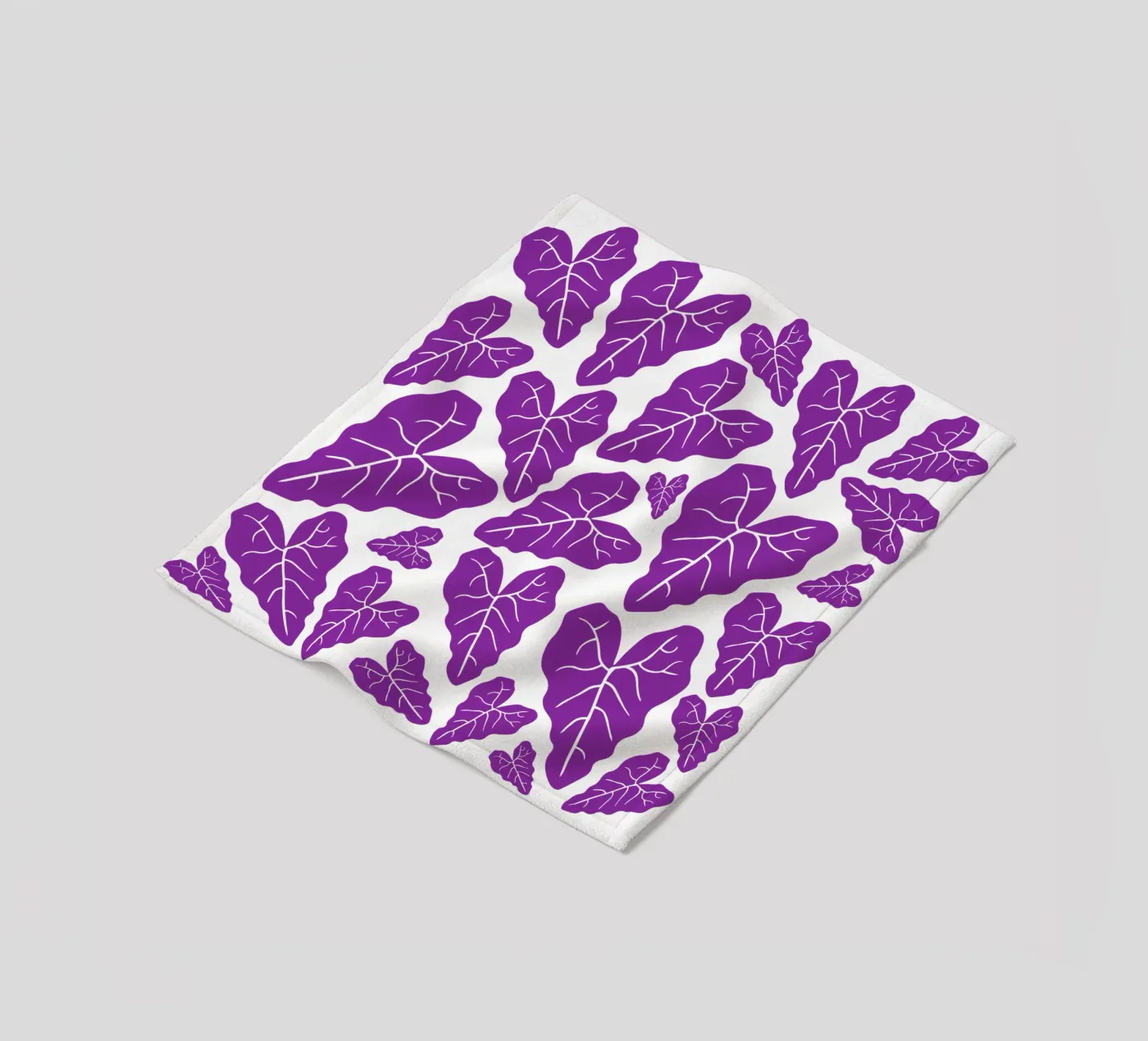 Purple leaves pattern Fleecedecke von baobabprintstore