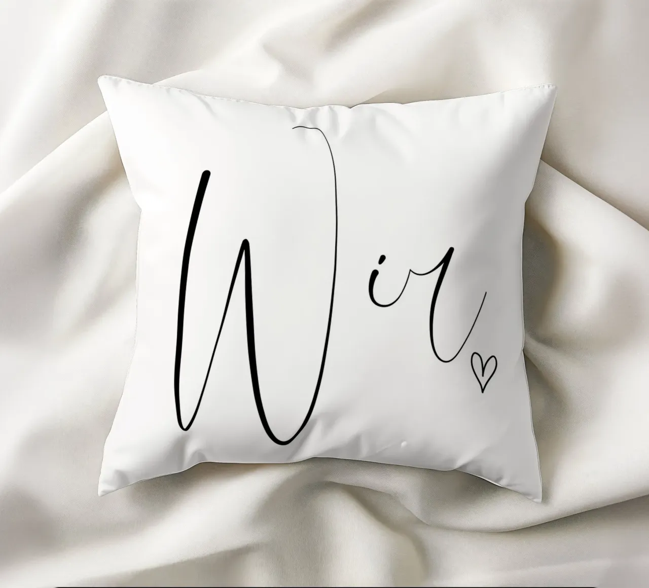 Wir - Schreibschrift cuscino da BAINAI