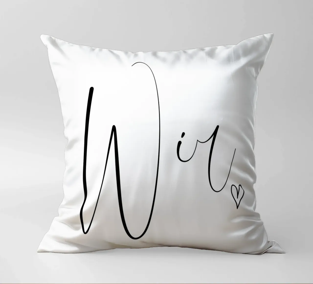 Wir - Schreibschrift cuscino da BAINAI
