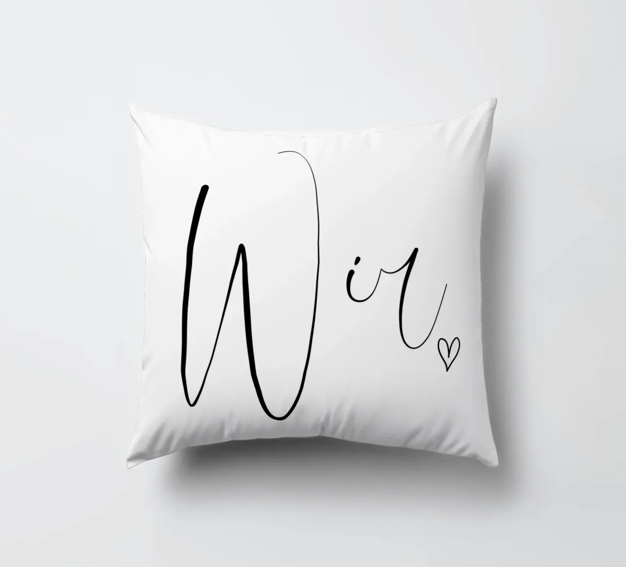 Wir - Schreibschrift cuscino da BAINAI