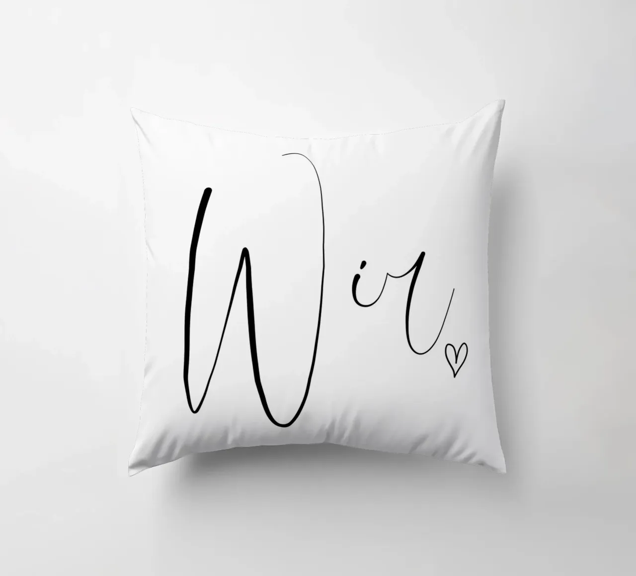 Wir - Schreibschrift cuscino da BAINAI