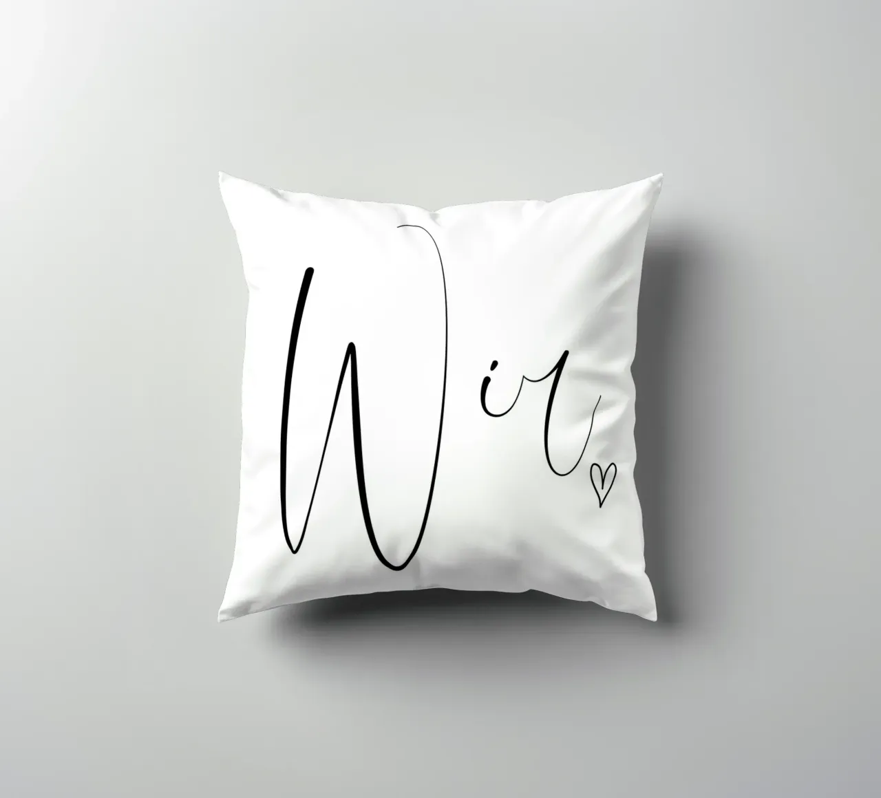 Wir - Schreibschrift cuscino da BAINAI