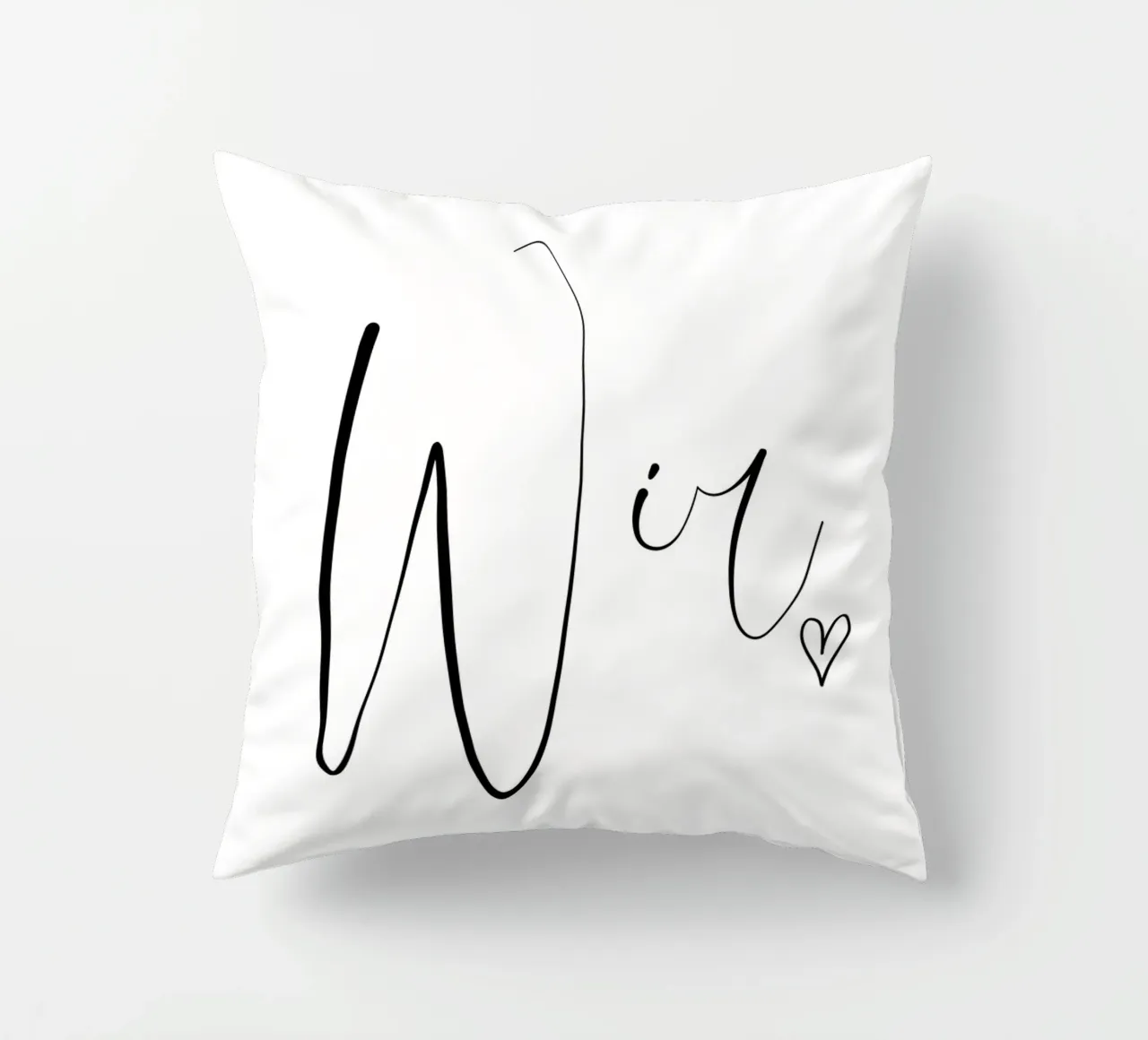 Wir - Schreibschrift cuscino da BAINAI