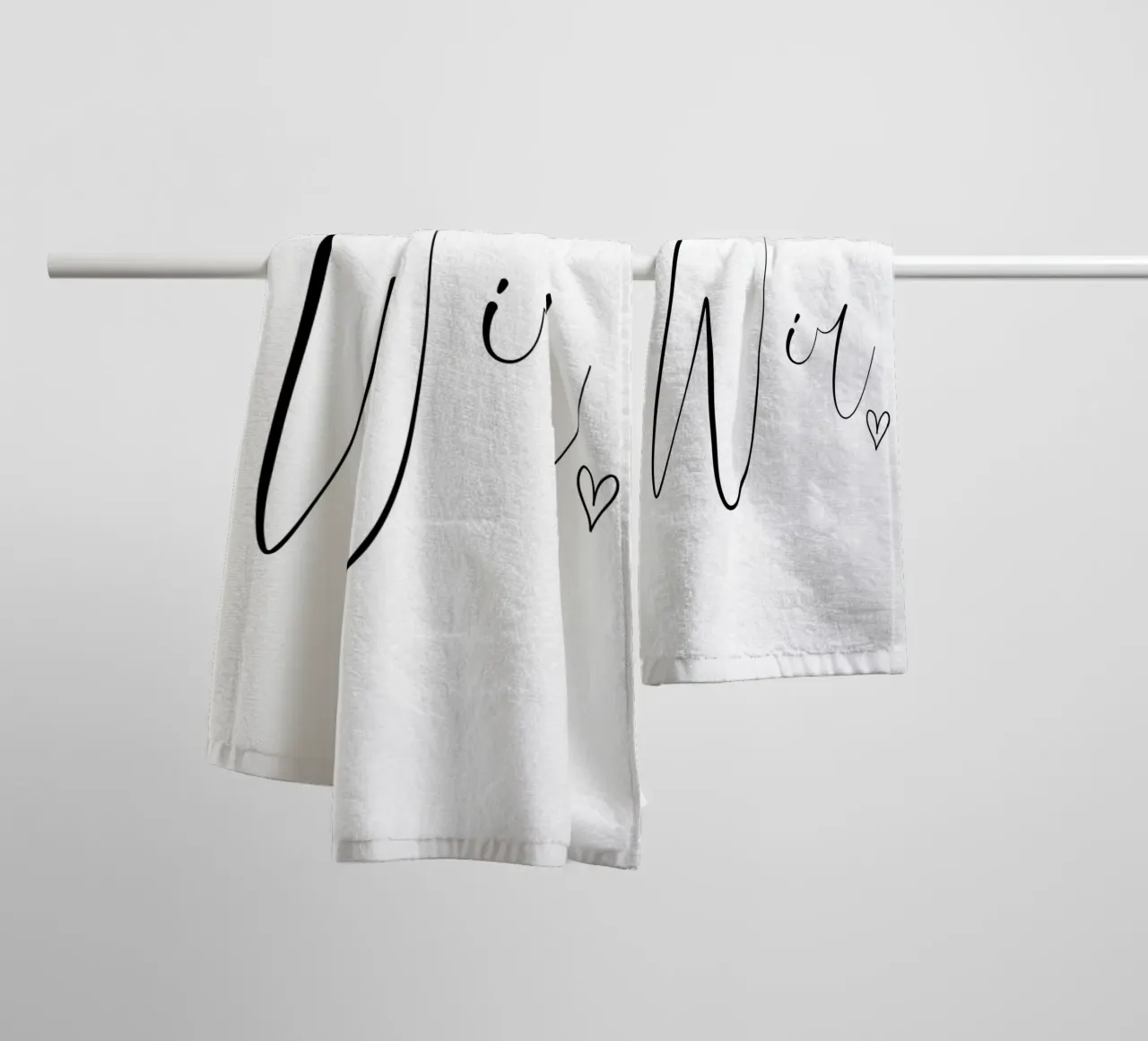 Wir - Schreibschrift asciugamano da bagno da BAINAI