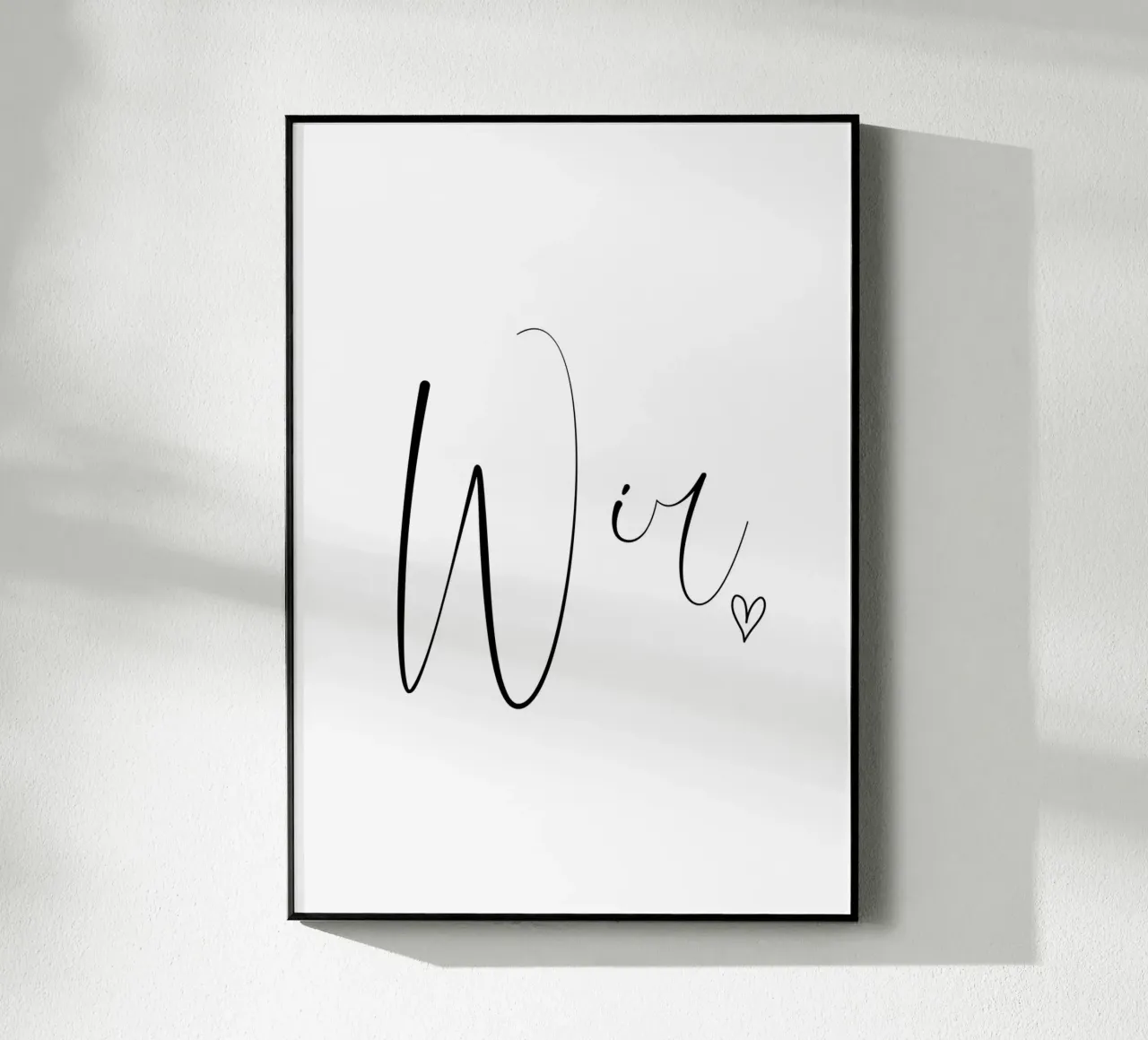 Wir - Schreibschrift plexiglass da BAINAI