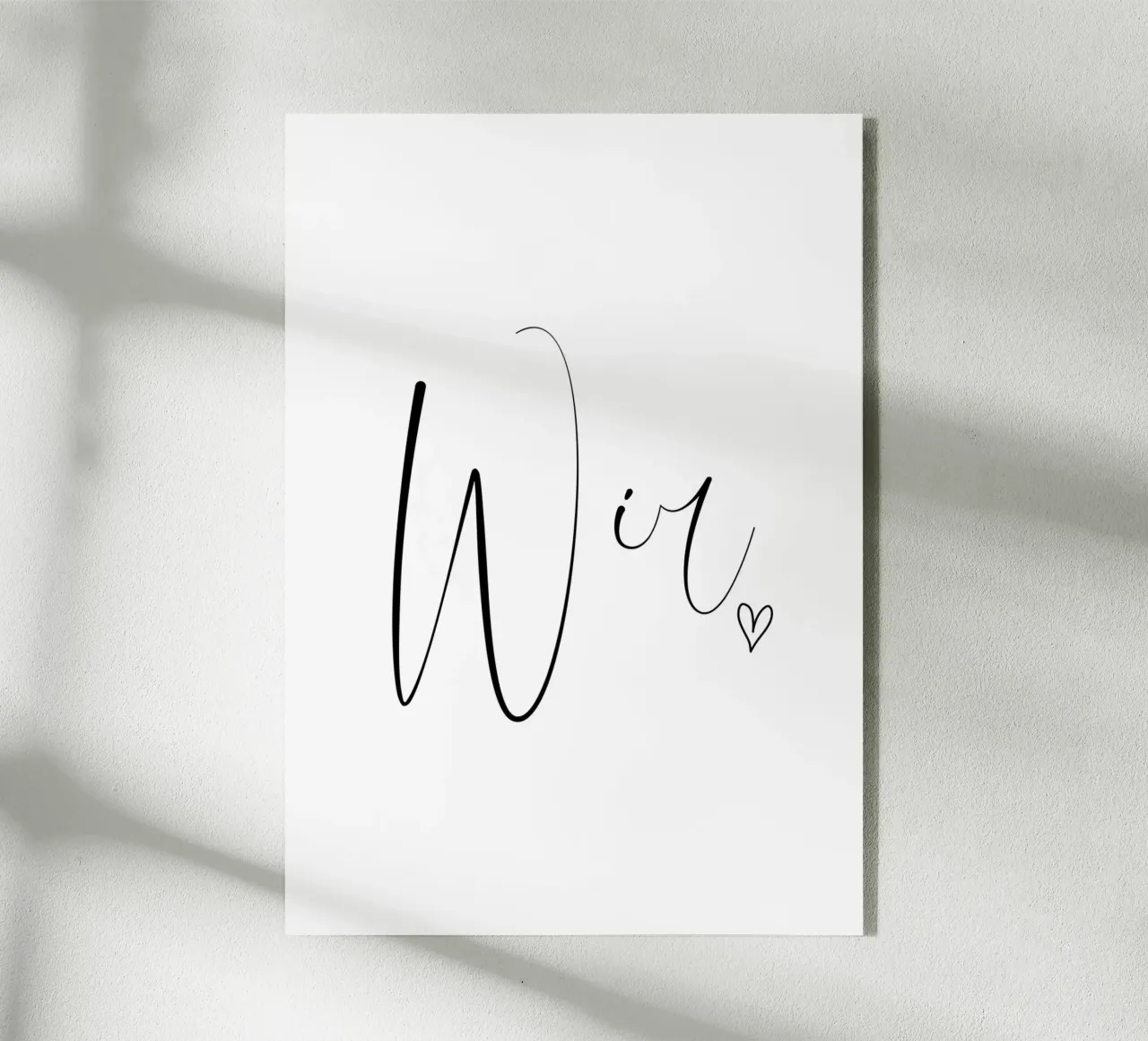 Wir - Schreibschrift plexiglass da BAINAI