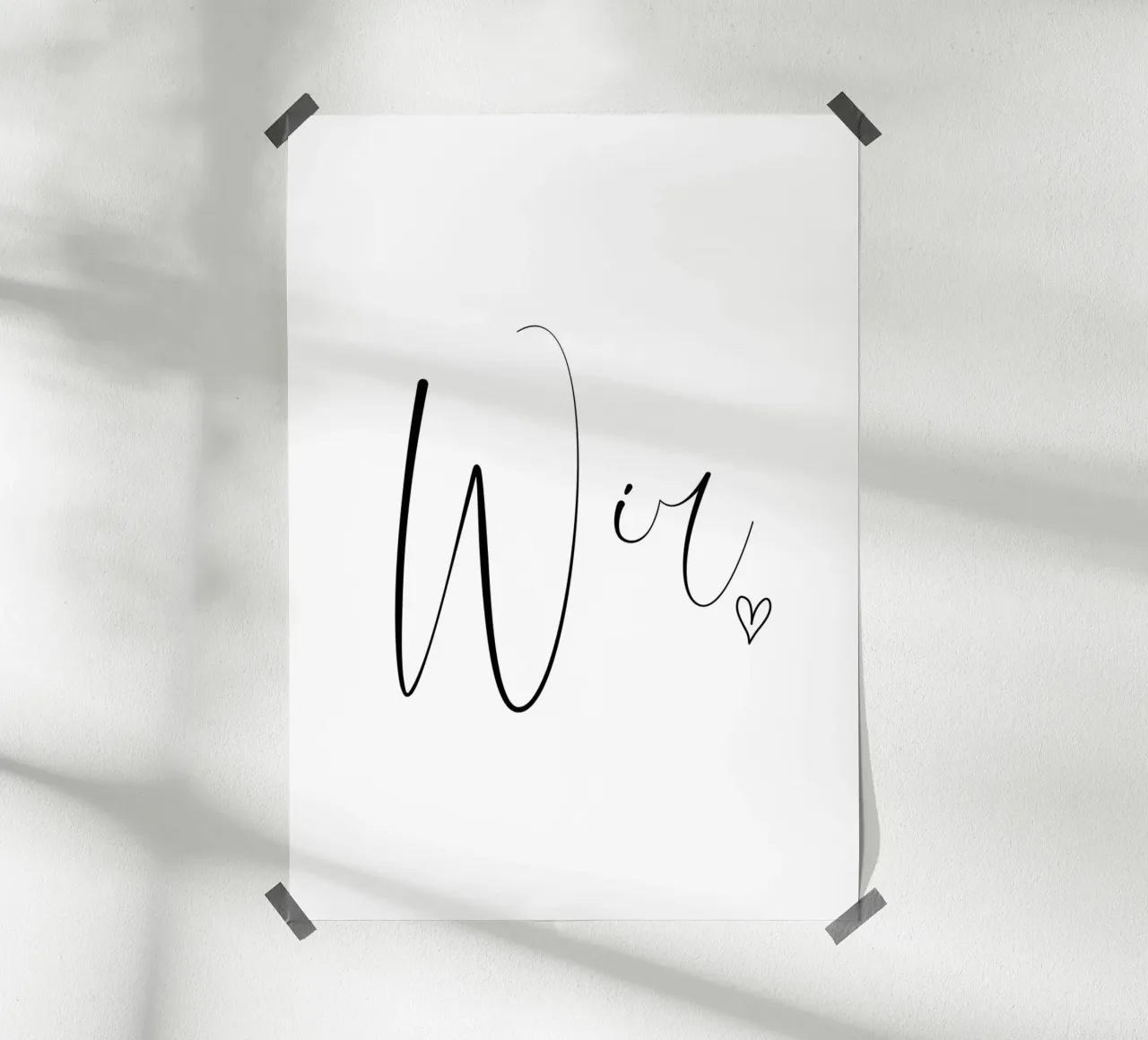 Wir - Schreibschrift carta hahnemühle da BAINAI