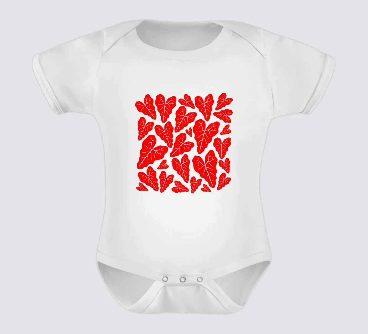 Red leaves pattern body bébé de baobabprintstore