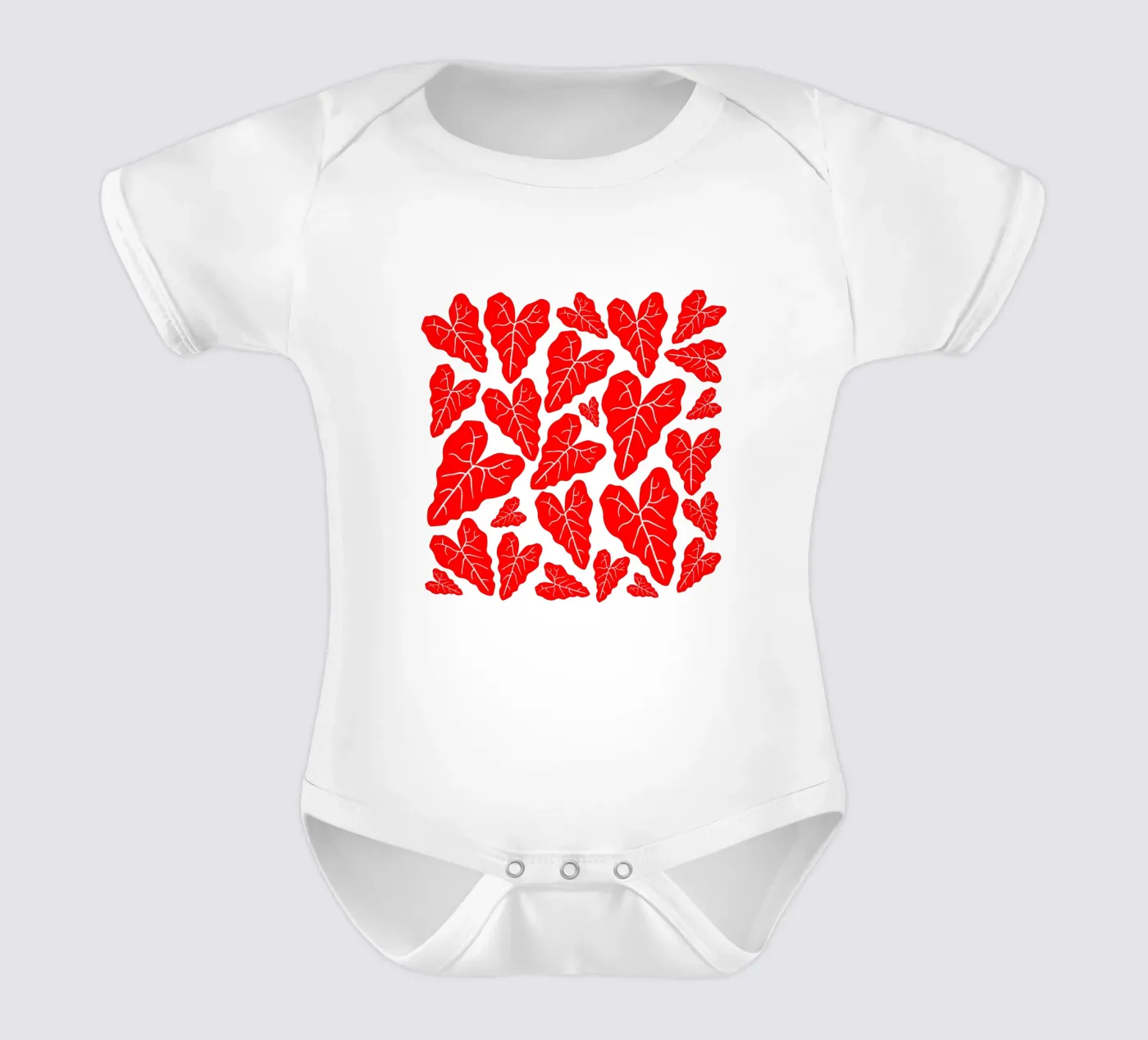 Red leaves pattern body bébé de baobabprintstore