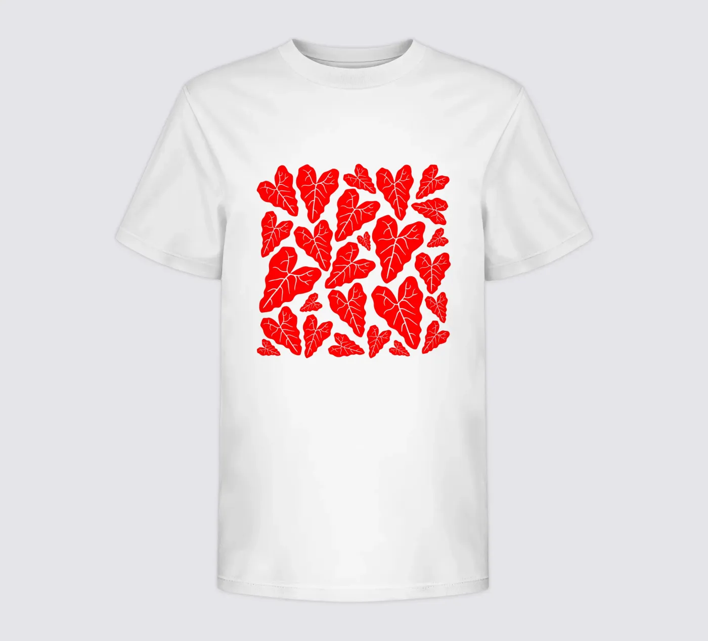 Red leaves pattern kids t-shirt by baobabprintstore