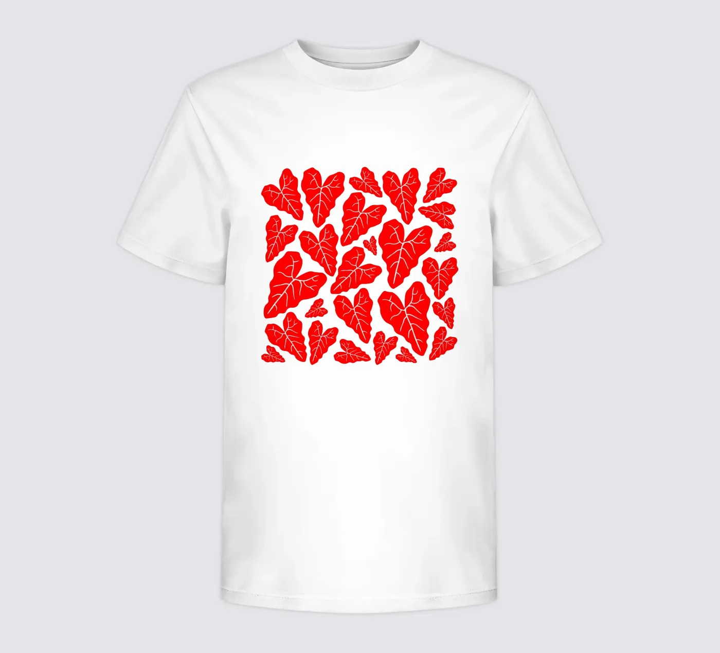 Red leaves pattern kids t-shirt by baobabprintstore