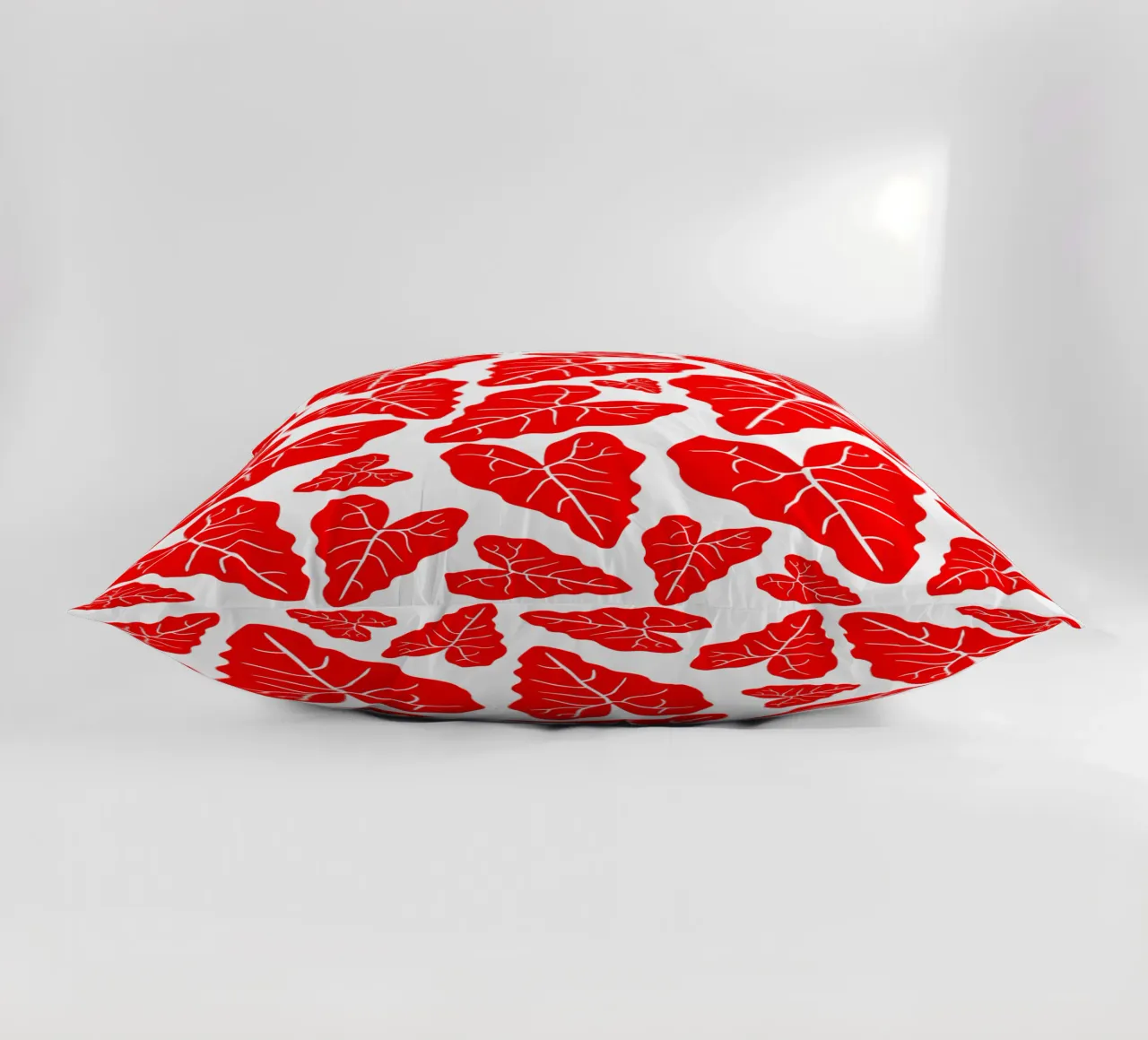 Red leaves pattern cuscino da baobabprintstore
